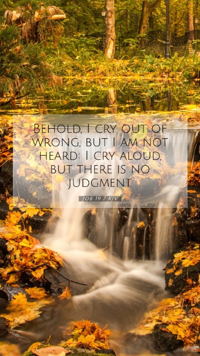 Picture 07 - Job 19:7 KJV Mobile Phone Wallpaper - Behold, I cry out of wrong, but I am not heard: I - Mobile Bible Verse Wallpaper