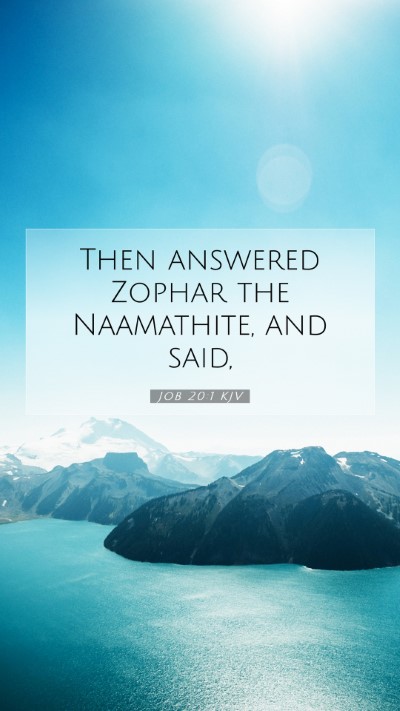 Picture 07 - Job 20:1 KJV Mobile Phone Wallpaper - Then answered Zophar the Naamathite, and - Mobile Bible Verse Wallpaper