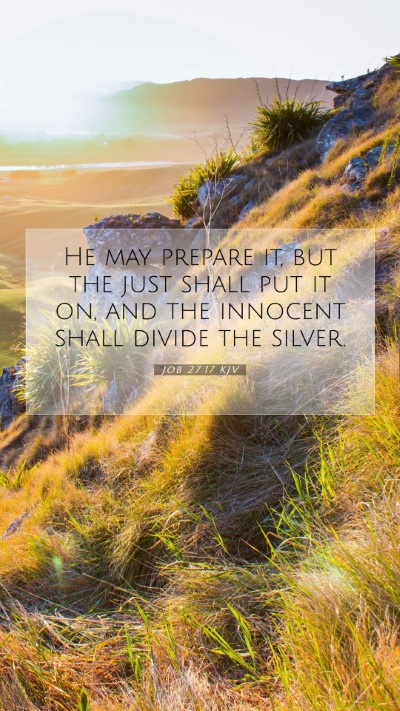 Picture 07 - Job 27:17 KJV Mobile Phone Wallpaper - He may prepare it, but the just shall put it on, - Mobile Bible Verse Wallpaper