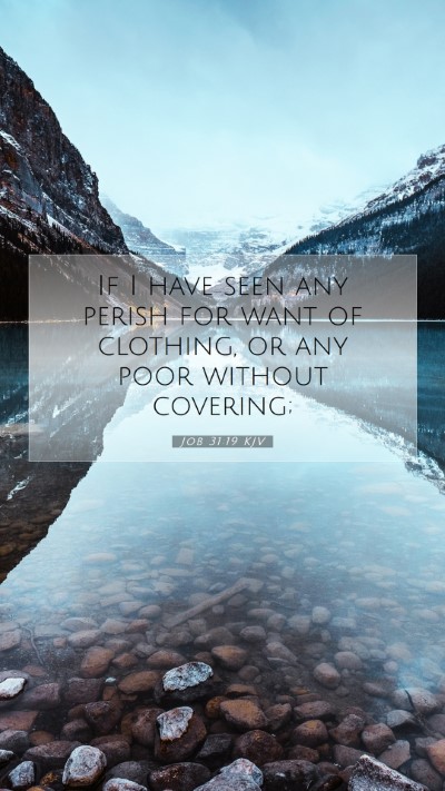Picture 07 - Job 31:19 KJV Mobile Phone Wallpaper - If I have seen any perish for want of clothing, - Mobile Bible Verse Wallpaper