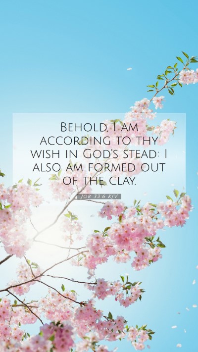 Picture 07 - Job 33:6 KJV Mobile Phone Wallpaper - Behold, I am according to thy wish in God's - Mobile Bible Verse Wallpaper
