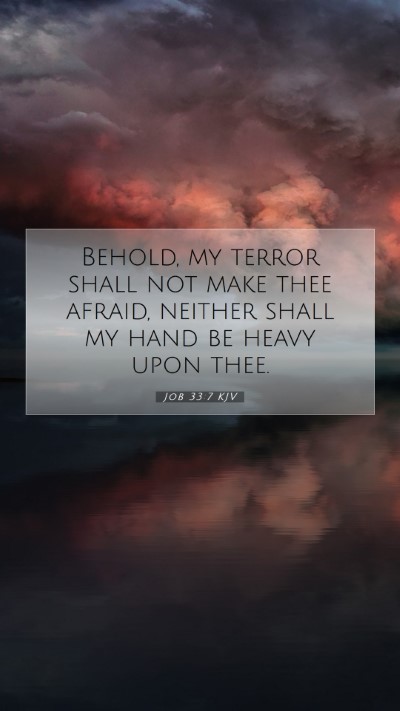 Picture 07 - Job 33:7 KJV Mobile Phone Wallpaper - Behold, my terror shall not make thee afraid, - Mobile Bible Verse Wallpaper