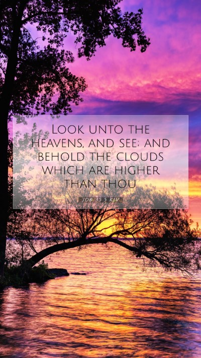 Picture 07 - Job 35:5 KJV Mobile Phone Wallpaper - Look unto the heavens, and see; and behold the - Mobile Bible Verse Wallpaper