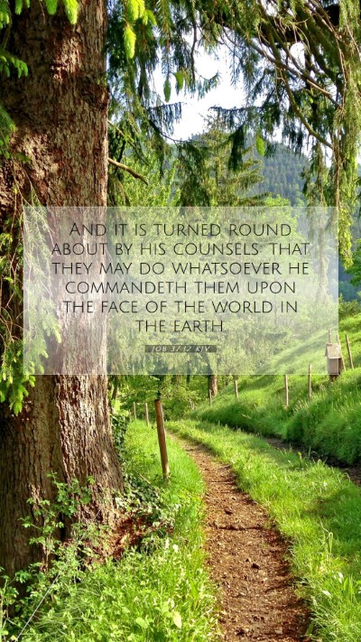 Picture 07 - Job 37:12 KJV Mobile Phone Wallpaper - And it is turned round about by his counsels: - Mobile Bible Verse Wallpaper