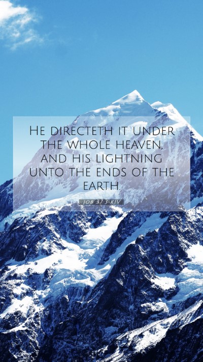 Picture 07 - Job 37:3 KJV Mobile Phone Wallpaper - He directeth it under the whole heaven, and his - Mobile Bible Verse Wallpaper