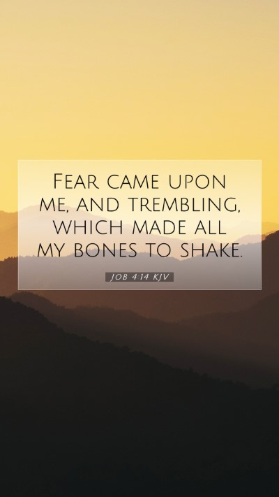 Picture 07 - Job 4:14 KJV Mobile Phone Wallpaper - Fear came upon me, and trembling, which made all - Mobile Bible Verse Wallpaper