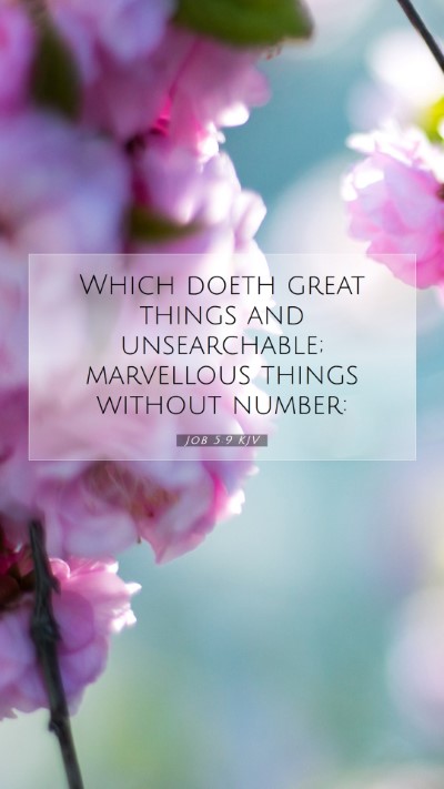 Picture 07 - Job 5:9 KJV Mobile Phone Wallpaper - Which doeth great things and unsearchable; - Mobile Bible Verse Wallpaper