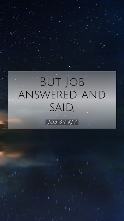 Picture 07 - Job 6:1 KJV Mobile Phone Wallpaper - But Job answered and - Mobile Bible Verse Wallpaper