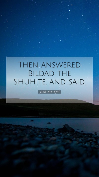 Picture 07 - Job 8:1 KJV Mobile Phone Wallpaper - Then answered Bildad the Shuhite, and - Mobile Bible Verse Wallpaper