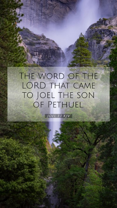 Picture 07 - Joel 1:1 KJV Mobile Phone Wallpaper - The word of the LORD that came to Joel the son of - Mobile Bible Verse Wallpaper