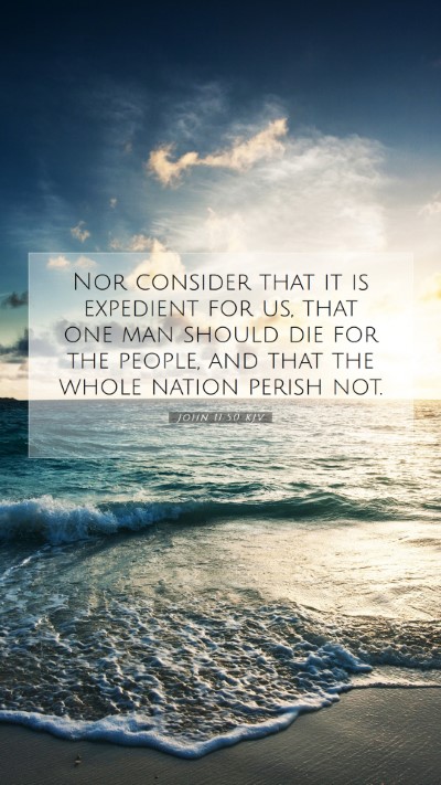 Picture 07 - John 11:50 KJV Mobile Phone Wallpaper - Nor consider that it is expedient for us, that - Mobile Bible Verse Wallpaper