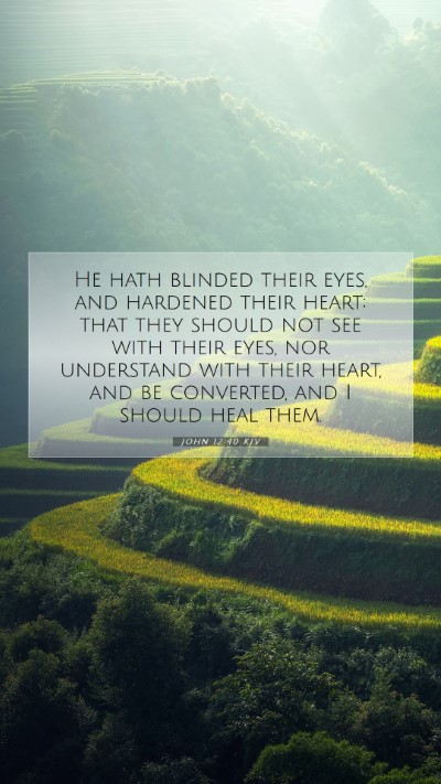 Picture 07 - John 12:40 KJV Mobile Phone Wallpaper - He hath blinded their eyes, and hardened their - Mobile Bible Verse Wallpaper