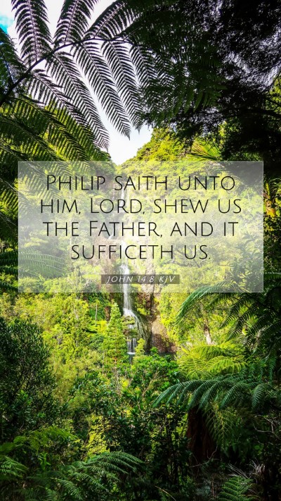 Picture 07 - John 14:8 KJV Mobile Phone Wallpaper - Philip saith unto him, Lord, shew us the Father, - Mobile Bible Verse Wallpaper