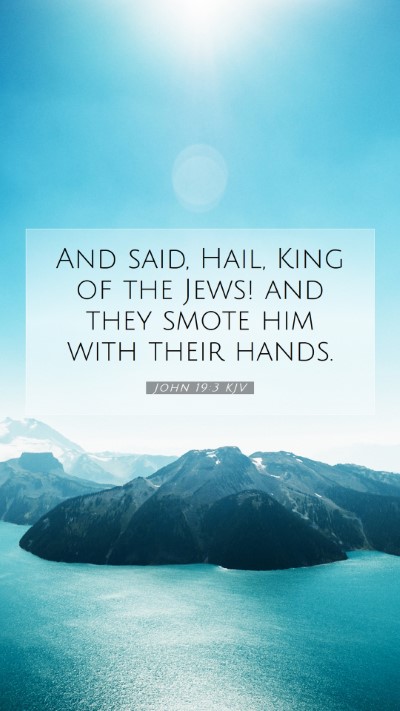 Picture 07 - John 19:3 KJV Mobile Phone Wallpaper - And said, Hail, King of the Jews! and they smote - Mobile Bible Verse Wallpaper