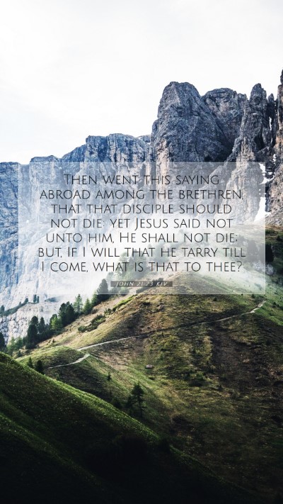 Picture 07 - John 21:23 KJV Mobile Phone Wallpaper - Then went this saying abroad among the brethren, - Mobile Bible Verse Wallpaper