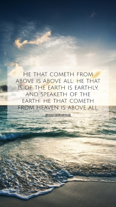 Picture 07 - John 3:31 KJV Mobile Phone Wallpaper - He that cometh from above is above all: he that - Mobile Bible Verse Wallpaper