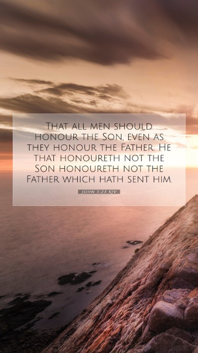 Picture 07 - John 5:23 KJV Mobile Phone Wallpaper - That all men should honour the Son, even as they - Mobile Bible Verse Wallpaper