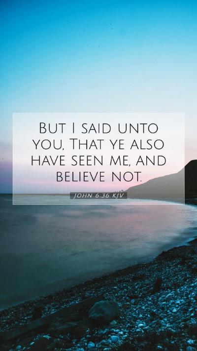 Picture 07 - John 6:36 KJV Mobile Phone Wallpaper - But I said unto you, That ye also have seen me, - Mobile Bible Verse Wallpaper