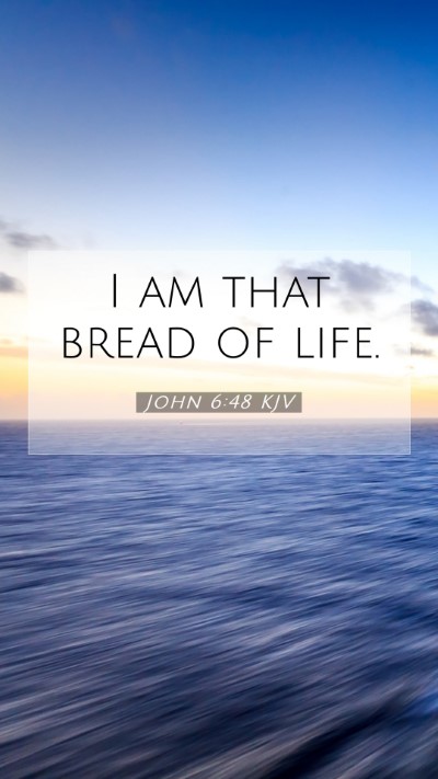 Picture 07 - John 6:48 KJV Mobile Phone Wallpaper - I am that bread of - Mobile Bible Verse Wallpaper