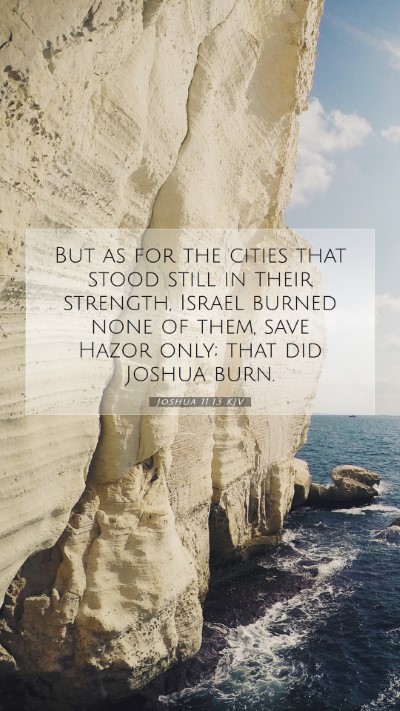 Picture 07 - Joshua 11:13 KJV Mobile Phone Wallpaper - But as for the cities that stood still in their - Mobile Bible Verse Wallpaper
