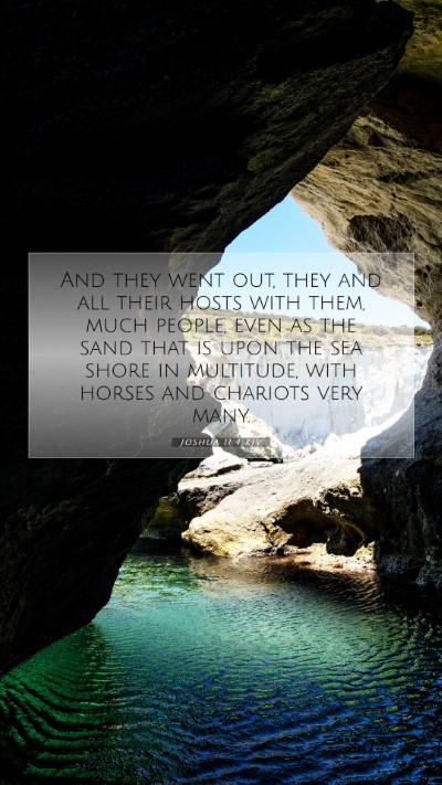 Picture 07 - Joshua 11:4 KJV Mobile Phone Wallpaper - And they went out, they and all their hosts with - Mobile Bible Verse Wallpaper
