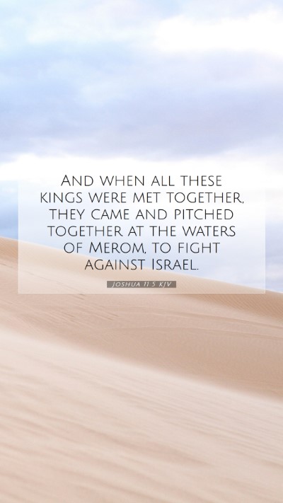 Picture 07 - Joshua 11:5 KJV Mobile Phone Wallpaper - And when all these kings were met together, they - Mobile Bible Verse Wallpaper