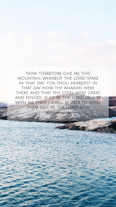 Picture 07 - Joshua 14:12 KJV Mobile Phone Wallpaper - Now therefore give me this mountain, whereof the - Mobile Bible Verse Wallpaper