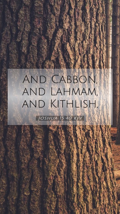 Picture 07 - Joshua 15:40 KJV Mobile Phone Wallpaper - And Cabbon, and Lahmam, and - Mobile Bible Verse Wallpaper