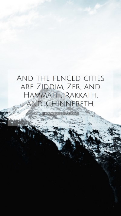 Picture 07 - Joshua 19:35 KJV Mobile Phone Wallpaper - And the fenced cities are Ziddim, Zer, and - Mobile Bible Verse Wallpaper