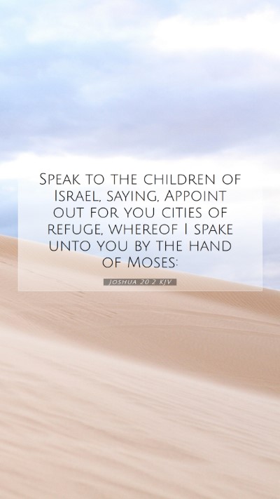 Picture 07 - Joshua 20:2 KJV Mobile Phone Wallpaper - Speak to the children of Israel, saying, Appoint - Mobile Bible Verse Wallpaper