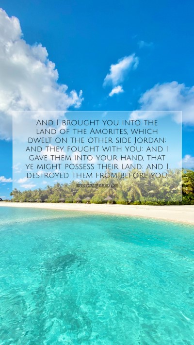 Picture 07 - Joshua 24:8 KJV Mobile Phone Wallpaper - And I brought you into the land of the Amorites, - Mobile Bible Verse Wallpaper
