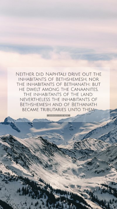 Picture 07 - Judges 1:33 KJV Mobile Phone Wallpaper - Neither did Naphtali drive out the inhabitants of - Mobile Bible Verse Wallpaper