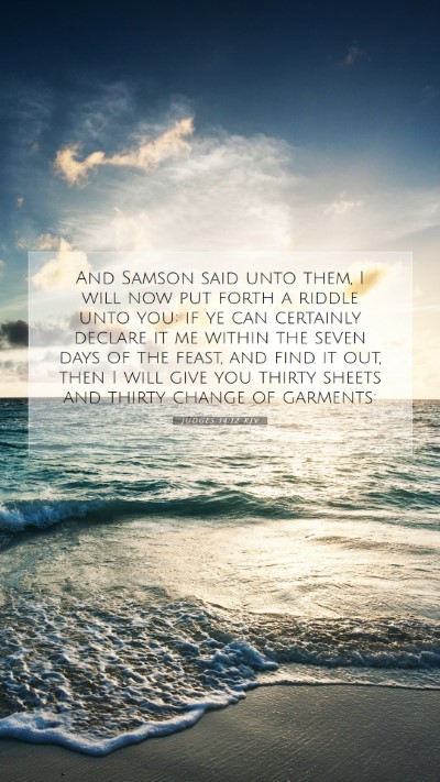 Picture 07 - Judges 14:12 KJV Mobile Phone Wallpaper - And Samson said unto them, I will now put forth a - Mobile Bible Verse Wallpaper
