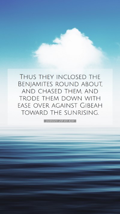 Picture 07 - Judges 20:43 KJV Mobile Phone Wallpaper - Thus they inclosed the Benjamites round about, - Mobile Bible Verse Wallpaper