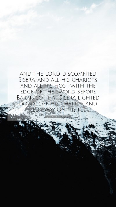 Picture 07 - Judges 4:15 KJV Mobile Phone Wallpaper - And the LORD discomfited Sisera, and all his - Mobile Bible Verse Wallpaper