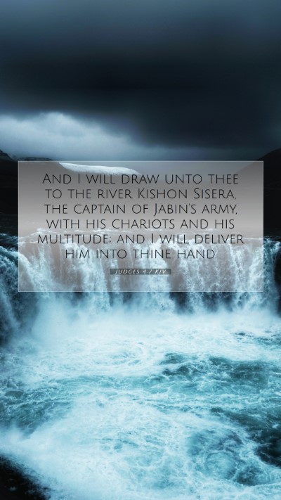 Picture 07 - Judges 4:7 KJV Mobile Phone Wallpaper - And I will draw unto thee to the river Kishon - Mobile Bible Verse Wallpaper