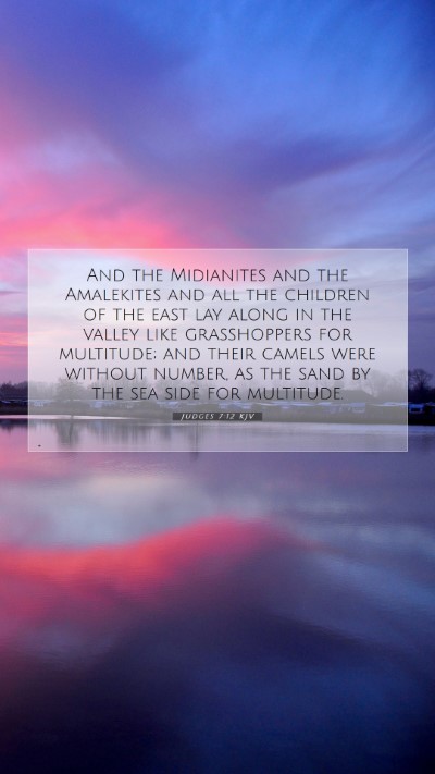Picture 07 - Judges 7:12 KJV Mobile Phone Wallpaper - And the Midianites and the Amalekites and all the - Mobile Bible Verse Wallpaper