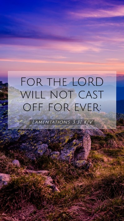Picture 07 - Lamentations 3:31 KJV Mobile Phone Wallpaper - For the LORD will not cast off for - Mobile Bible Verse Wallpaper