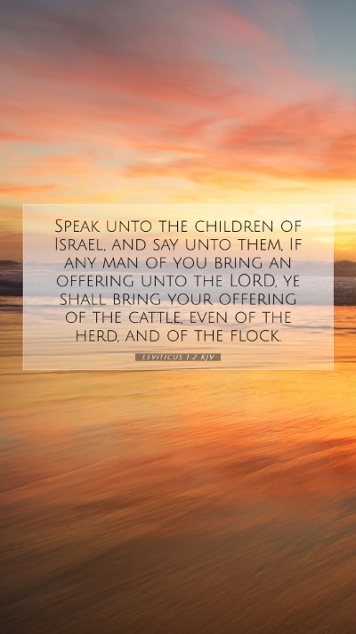 Picture 07 - Leviticus 1:2 KJV Mobile Phone Wallpaper - Speak unto the children of Israel, and say unto - Mobile Bible Verse Wallpaper