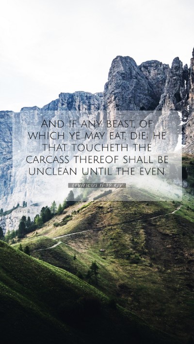 Picture 07 - Leviticus 11:39 KJV Mobile Phone Wallpaper - And if any beast, of which ye may eat, die; he - Mobile Bible Verse Wallpaper