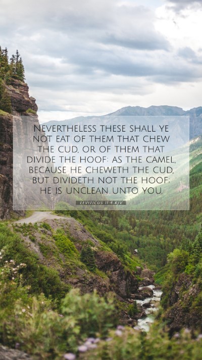 Picture 07 - Leviticus 11:4 KJV Mobile Phone Wallpaper - Nevertheless these shall ye not eat of them that - Mobile Bible Verse Wallpaper