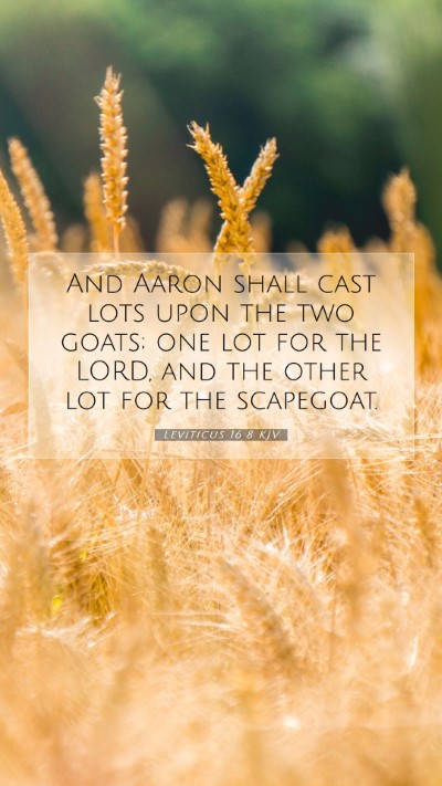 Picture 07 - Leviticus 16:8 KJV Mobile Phone Wallpaper - And Aaron shall cast lots upon the two goats; one - Mobile Bible Verse Wallpaper
