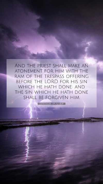 Picture 07 - Leviticus 19:22 KJV Mobile Phone Wallpaper - And the priest shall make an atonement for him - Mobile Bible Verse Wallpaper