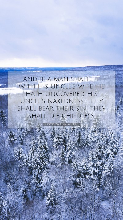 Picture 07 - Leviticus 20:20 KJV Mobile Phone Wallpaper - And if a man shall lie with his uncle's wife, he - Mobile Bible Verse Wallpaper