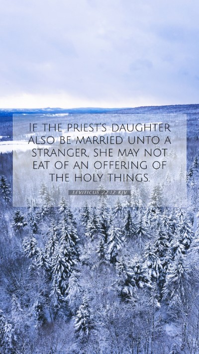 Picture 07 - Leviticus 22:12 KJV Mobile Phone Wallpaper - If the priest's daughter also be married unto a - Mobile Bible Verse Wallpaper