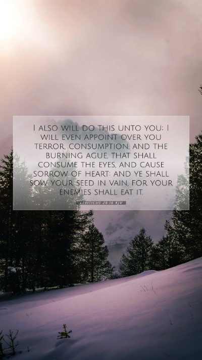 Picture 07 - Leviticus 26:16 KJV Mobile Phone Wallpaper - I also will do this unto you; I will even appoint - Mobile Bible Verse Wallpaper
