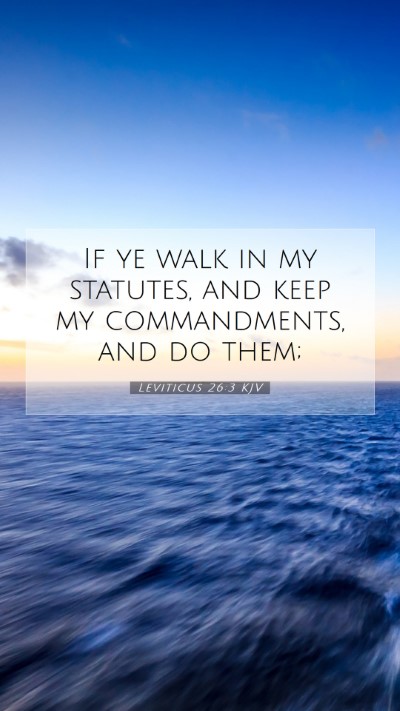 Picture 07 - Leviticus 26:3 KJV Mobile Phone Wallpaper - If ye walk in my statutes, and keep my - Mobile Bible Verse Wallpaper