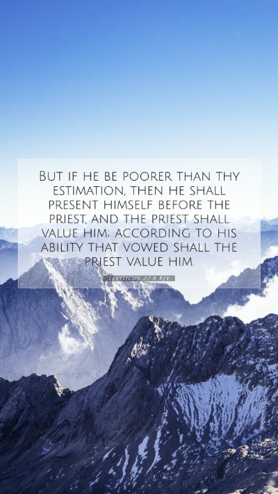 Picture 07 - Leviticus 27:8 KJV Mobile Phone Wallpaper - But if he be poorer than thy estimation, then he - Mobile Bible Verse Wallpaper