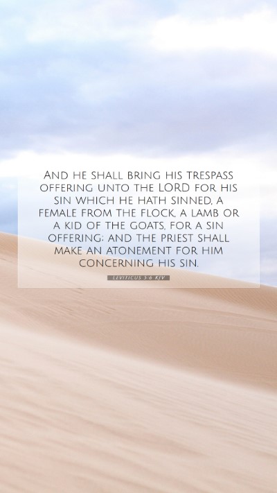 Picture 07 - Leviticus 5:6 KJV Mobile Phone Wallpaper - And he shall bring his trespass offering unto the - Mobile Bible Verse Wallpaper