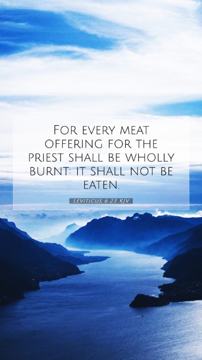 Picture 07 - Leviticus 6:23 KJV Mobile Phone Wallpaper - For every meat offering for the priest shall be - Mobile Bible Verse Wallpaper